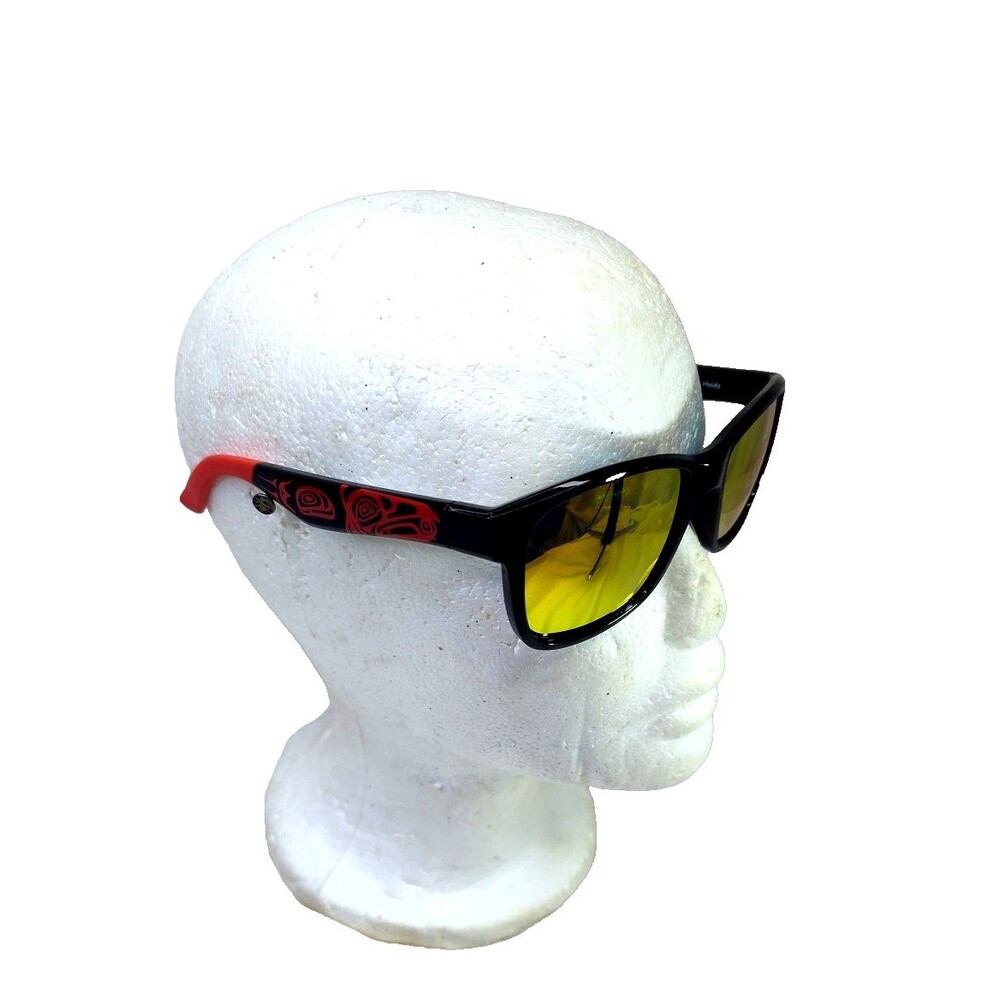 Native Northwest Men Mirrored Sunglasses Raven  Light by Corey Balpitt 51-13-140